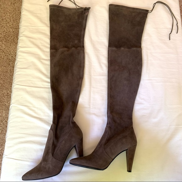 Stuart Weitzman almost brand new High Street Over the knee boots in Fungi - Picture 8 of 15